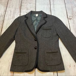 JCrew Dark Grey Blazer Size 8 Preowned with FLAW